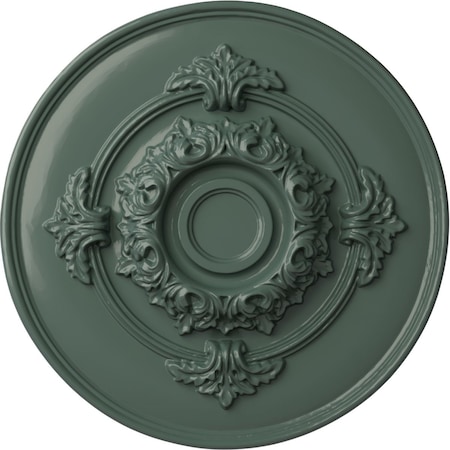 Ekena Millwork Monique Ceiling Medallion (Fits Canopies up to 3 3/4"), Hand-Painted Cloud Burst, 13 3/4"OD x 1"P CM13MOCBF